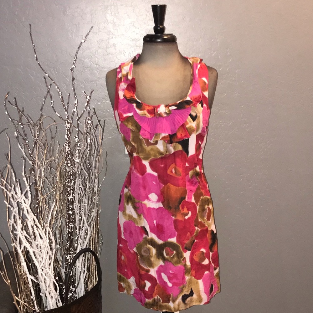 Pink/Red Floral Loft Dress